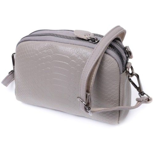 Сумка Vintage З натуральної шкіри Сіра (22801)