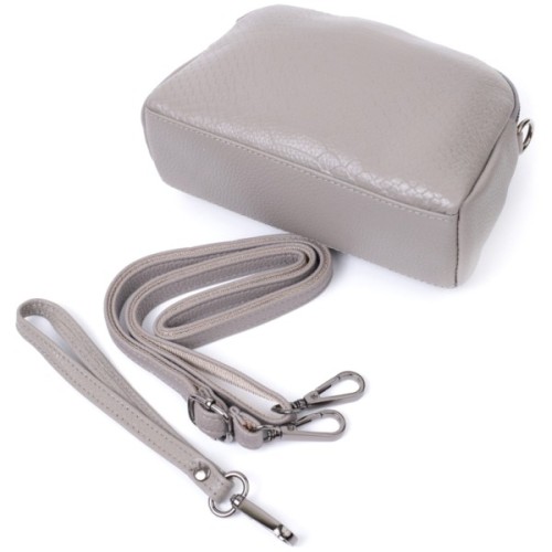 Сумка Vintage З натуральної шкіри Сіра (22801)