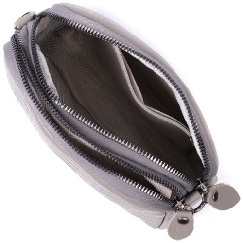 Сумка Vintage З натуральної шкіри Сіра (22801)