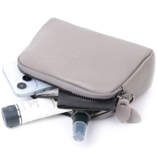 Сумка Vintage З натуральної шкіри Сіра (22801)