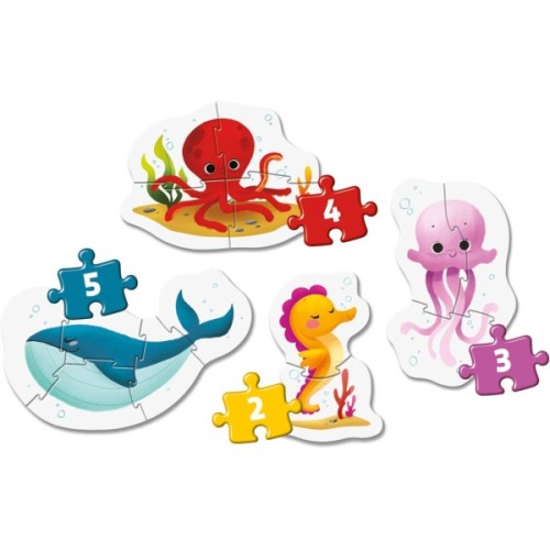 Пазл Clementoni 4 в 1 Sea Life, серія My First Puzzles (20835)