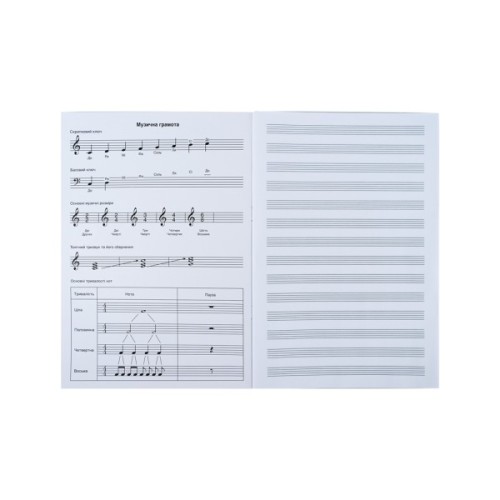 Зошит Kite для нот Garfield А4, 20 аркушів (GF25-404)