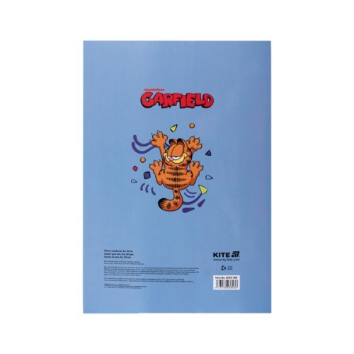 Зошит Kite для нот Garfield А4, 20 аркушів (GF25-404)
