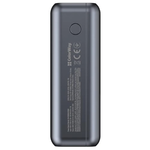 Батарея універсальна ColorWay 20 000 mAh Urban PD/22.5W, QC/4.0, Gray (CW-PB200LP03GR)