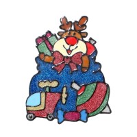 Новорічні наклейки Chomik 18x25см, Олень з подарунками (5900779851894_7)