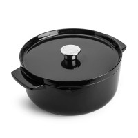 Каструля KitchenAid чавунна з кришкою 5,2 л Чорна (CC006061-001)