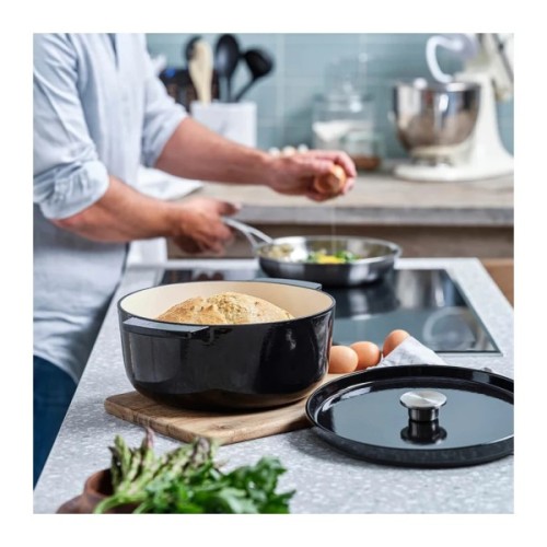 Каструля KitchenAid чавунна з кришкою 5,2 л Чорна (CC006061-001)