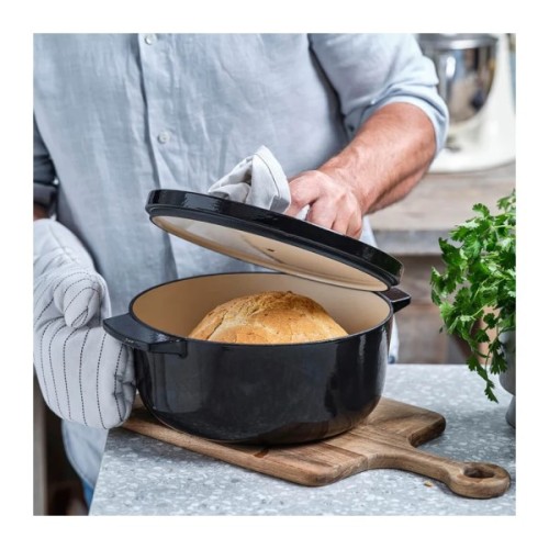 Каструля KitchenAid чавунна з кришкою 5,2 л Чорна (CC006061-001)