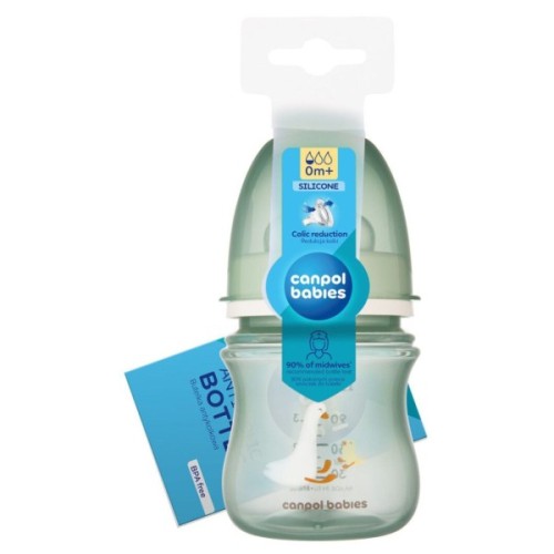 Пляшечка для годування Canpol babies Easystart - Гуси антиколікова з широким отвором 120 мл (35/244)