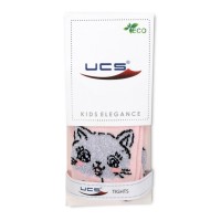 Колготки дитячі UCS Socks з котиком (M0C0301-2457-6-12G-pink)