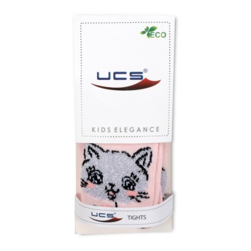 Колготки дитячі UCS Socks з котиком (M0C0301-2457-6-12G-pink)