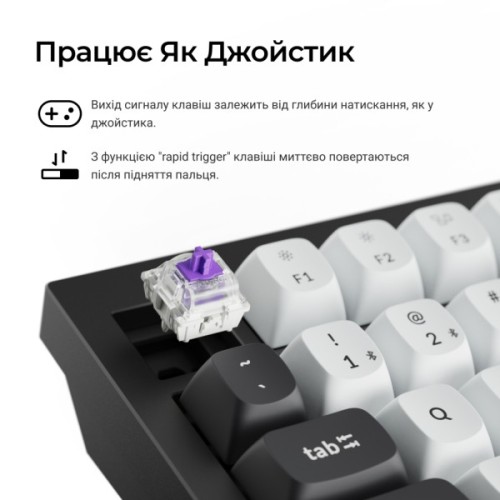 Клавіатура Keychron Q6 HE Magnetic Switch RGB UA Black (Q6H-M1-UA)