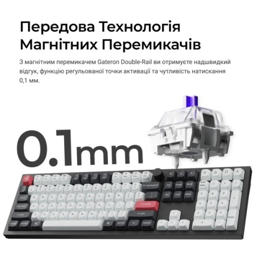 Клавіатура Keychron Q6 HE Magnetic Switch RGB UA Black (Q6H-M1-UA)