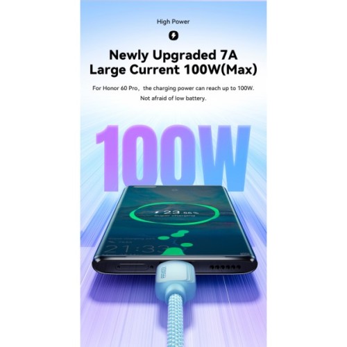 Дата кабель USB 2.0 AM to USB-C 2.0m 100W black Essager (EXC7A-WLA01-P)