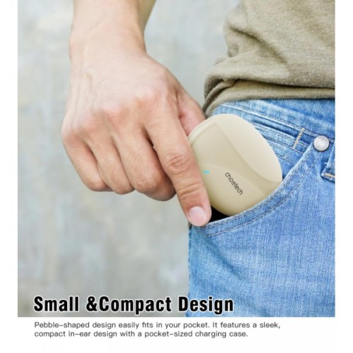 Навушники Choetech TWS Oval Beige (BH-T24-SK)