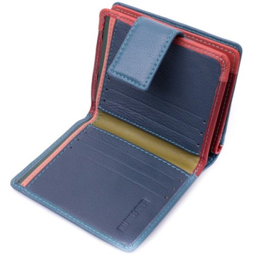 Гаманець ST Leather З натуральної шкіри Бірюзовий (19435)