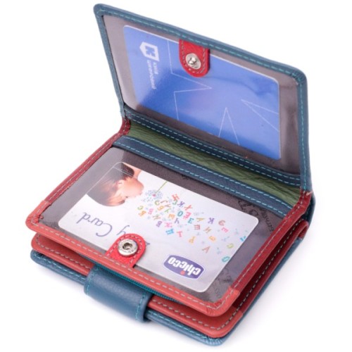 Гаманець ST Leather З натуральної шкіри Бірюзовий (19435)