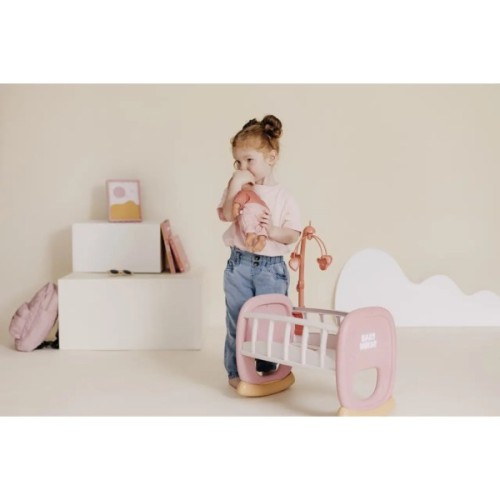 Ігровий набір Smoby Колиска Бебi Ньорс. Терракотова пудра з мобілем, 18 міс. (7600220390)