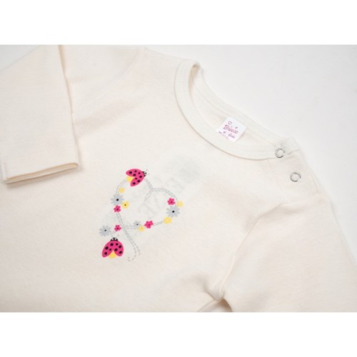 Боді дитяче Breeze з сердечком (1027-92G-cream)