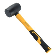 Киянка Sigma 225г, гумова, чорна, фібергласова рукоятка (4317341)