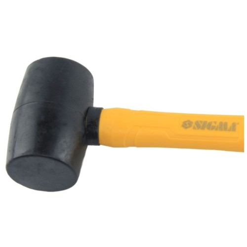 Киянка Sigma 225г, гумова, чорна, фібергласова рукоятка (4317341)