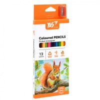 Олівці кольорові Yes Orange Line 12 кольорів з точилкою (290723)