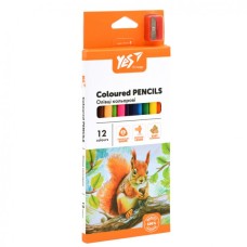Олівці кольорові Yes Orange Line 12 кольорів з точилкою (290723)