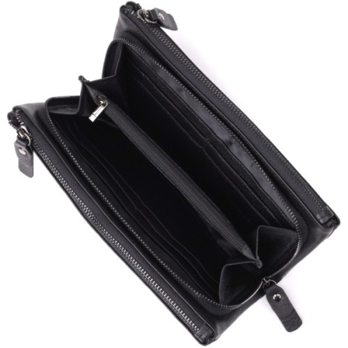 Гаманець ST Leather Шкіряний Чорний (23111)