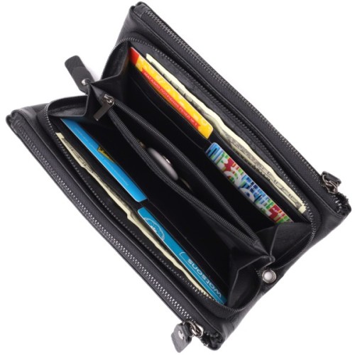 Гаманець ST Leather Шкіряний Чорний (23111)