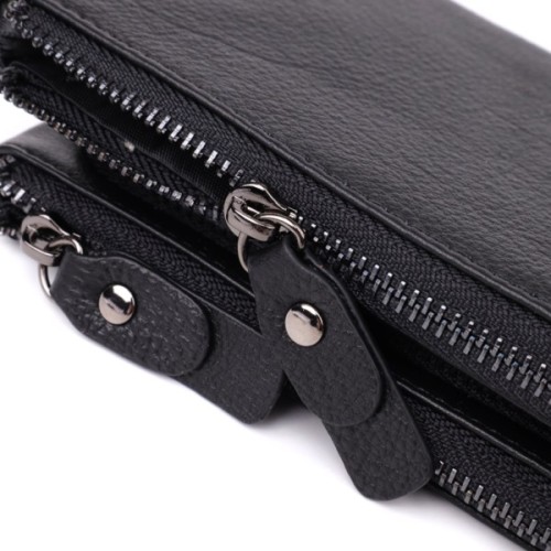 Гаманець ST Leather Шкіряний Чорний (23111)