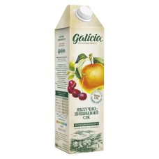 Сік Galicia Яблучно-вишневий прямого віджиму неосвітлений 1 л (4820209560145) Сік Galicia Яблучно-вишневий прямого віджиму неосвітлений 1 л (4820209560145)