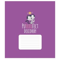Зошит Школярик Purrrfect cats 24 аркуша лінія (024-3562L)