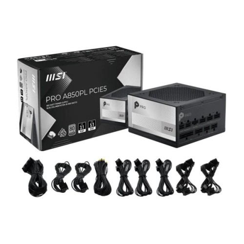 Блок живлення MSI 850W (PRO A850PL PCIE5)