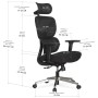 Офісне крісло Mealux D1 Air Fabric Black (HF-D1 F/B)