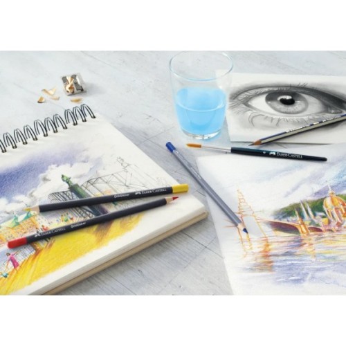Олівці кольорові Faber-Castell GoldFaber металевий пенал 12 кольорів (114712) (27641)