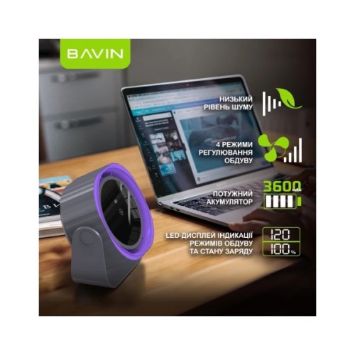 Вентилятор BAVIN BF-005 High-Speed FUN 3000RPM White-cyan (BF-005 CN)