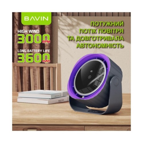 Вентилятор BAVIN BF-005 High-Speed FUN 3000RPM White-cyan (BF-005 CN)