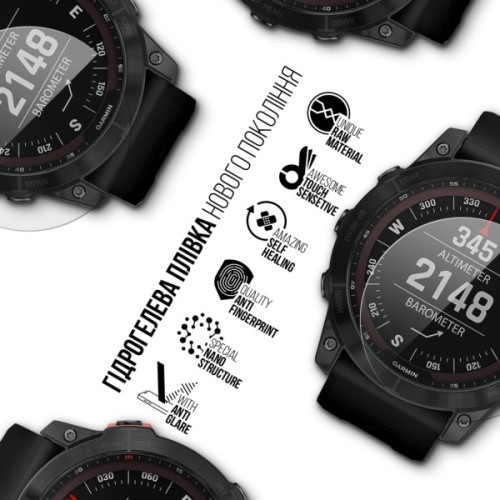 Плівка захисна Armorstandart Matte hydrogel Garmin Fenix 7X Solar 51mm 6 pcs (ARM92008)