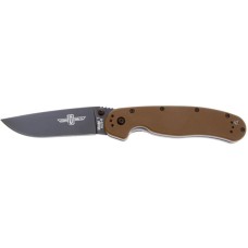 Ніж Ontario Knife RAT I AUS-8 Coyote Brown, Black Blade (ON8846CB)