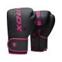 Боксерські рукавички RDX F6 Matte Pink 8 унцій (BGR-F6MP-8OZ)