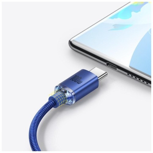 Дата кабель USB AM to USB-C 2.0m 6A 100W blue Baseus (CAJY000503)