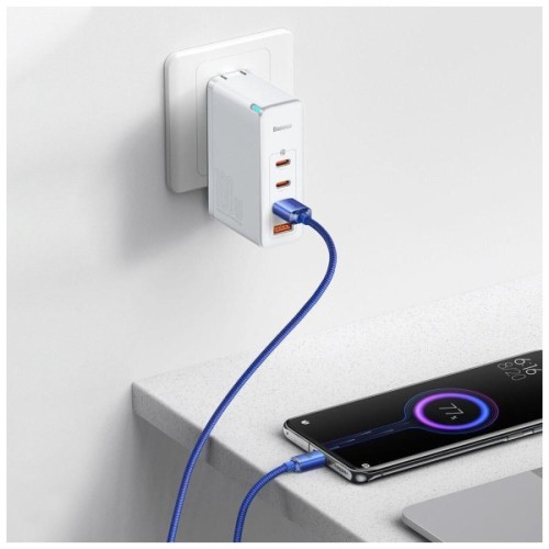 Дата кабель USB AM to USB-C 2.0m 6A 100W blue Baseus (CAJY000503)
