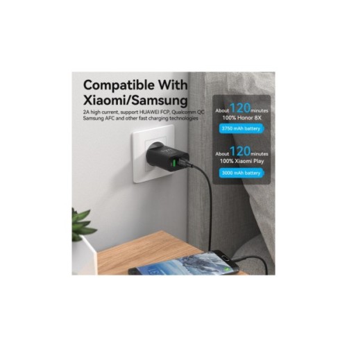 Дата кабель USB 2.0 AM to Micro 5P 2.0m black Vention (CTIBH)