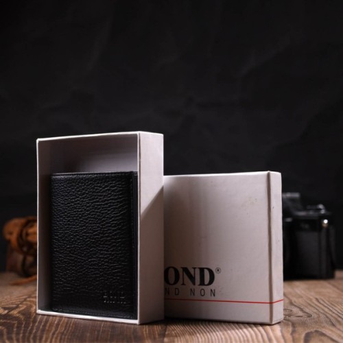 Гаманець Bond Accessories З натуральної шкіри Чорний (21988)