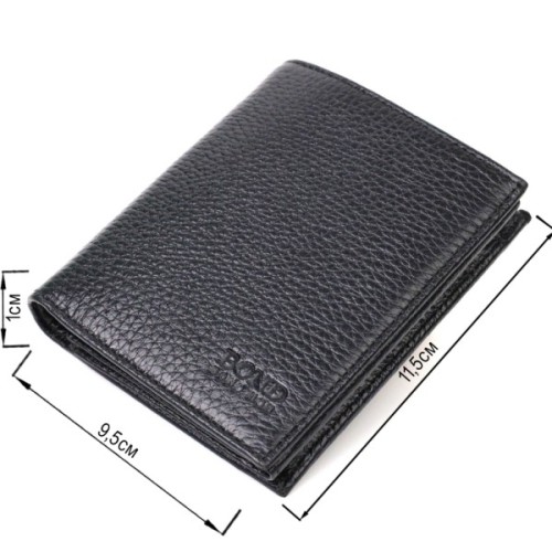 Гаманець Bond Accessories З натуральної шкіри Чорний (21988)