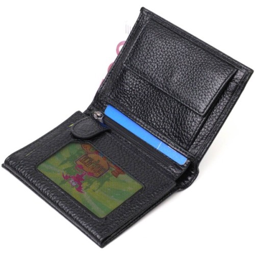 Гаманець Bond Accessories З натуральної шкіри Чорний (21988)