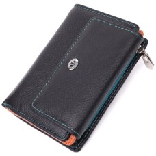 Гаманець ST Leather З натуральної шкіри Чорний (22501)