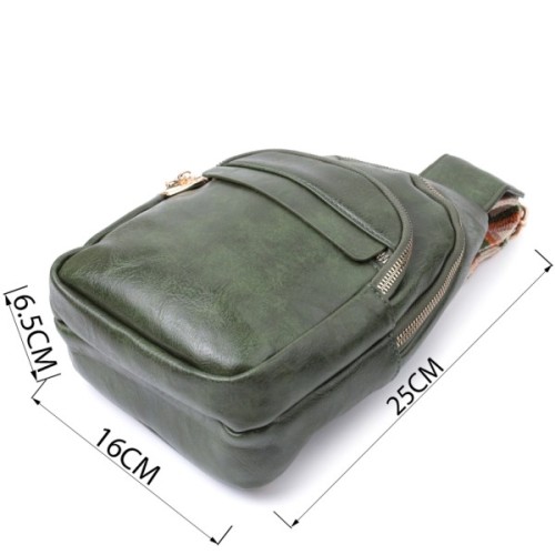 Сумка Vintage З гладкої екошкіри Зелена (22771)