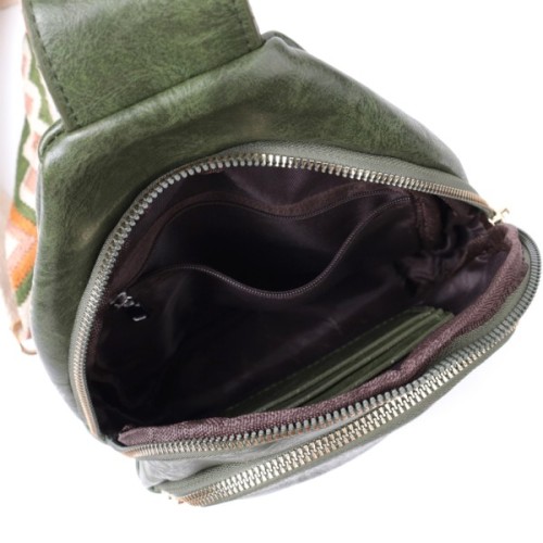 Сумка Vintage З гладкої екошкіри Зелена (22771)