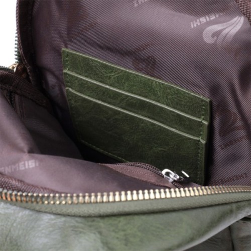 Сумка Vintage З гладкої екошкіри Зелена (22771)